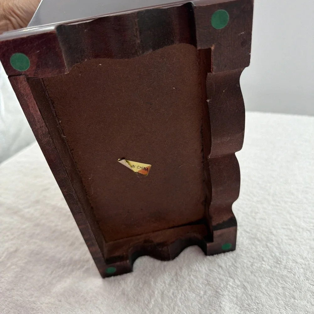 VINTAGE WOOD JEWELRY BOX 9 3/4